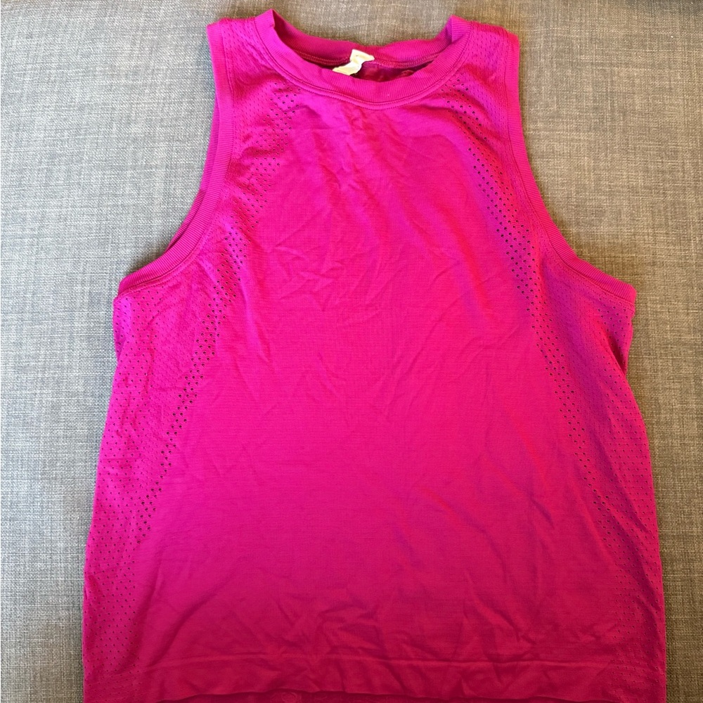 lululemon athletica Fuchsia Pink Performance Crop Tank